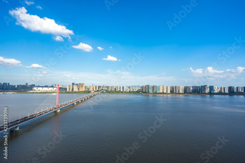 panoramic city skyline in hangzhou china © THINK b