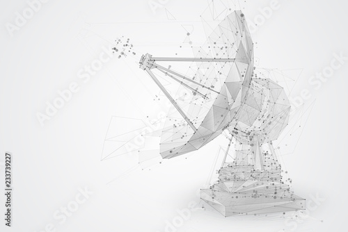 abstract vector. Radio antenna. astronomy and space research