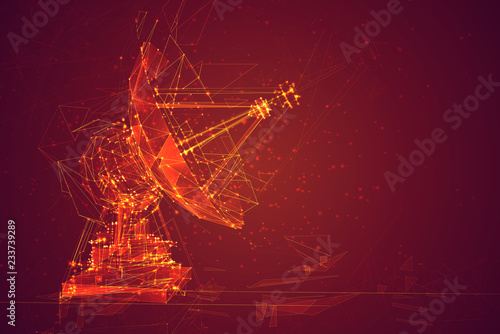 abstract vector. Radio antenna. astronomy and space research