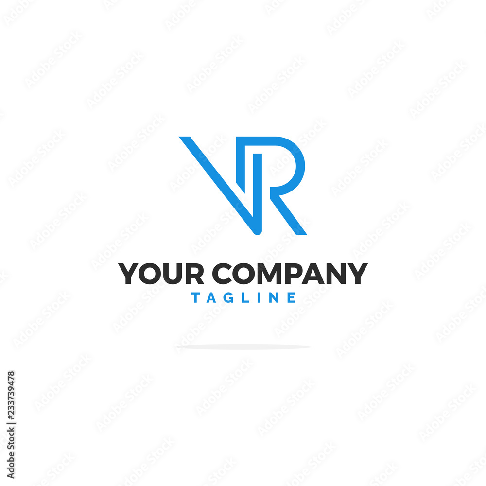 VR Letters Logo Vector Illustration VR Letters Logo Vector Illustration