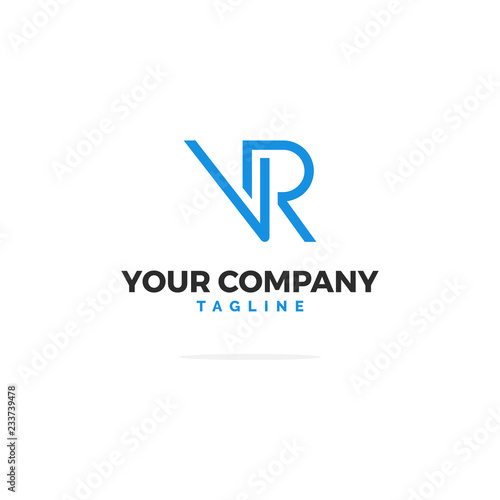 VR Letters Logo Vector Illustration
