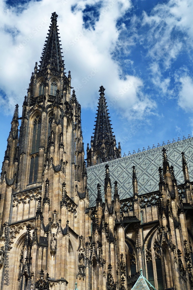 Detail of the Cathedral of St. Vitus, Prague, Czech Republic
