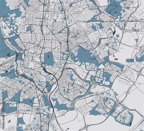 map of the city of Madrid, Spain