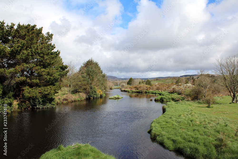 River through  Ballydehob on a summer afternoon, West Cork Ireland