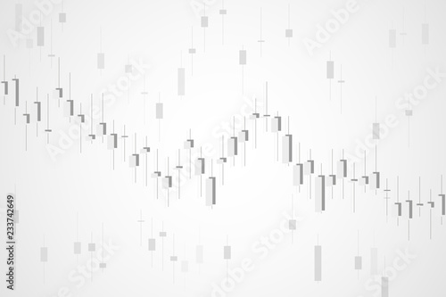 Candle stick graph chart of stock market investment trading. Stock market and exchange. Stock market data. Vector illustration