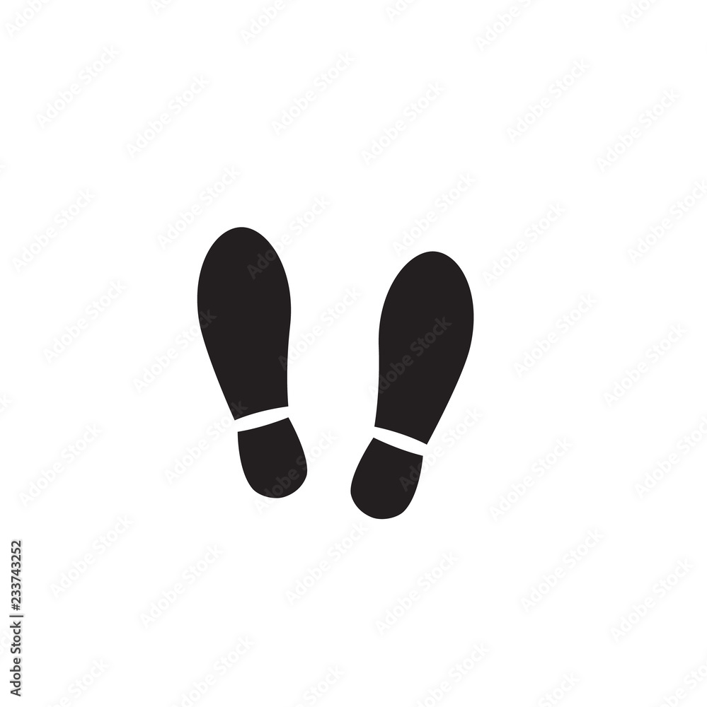 Pedestrian Footprint Stencil, vector illustration. Pedestrian Footprint Stencil, vector illustration.