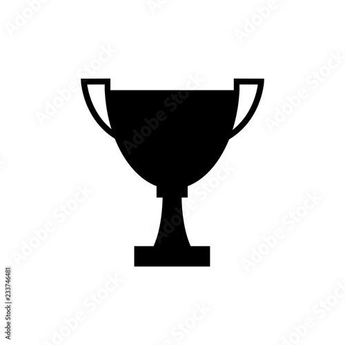 Winner trophy cup icon, logo on white background