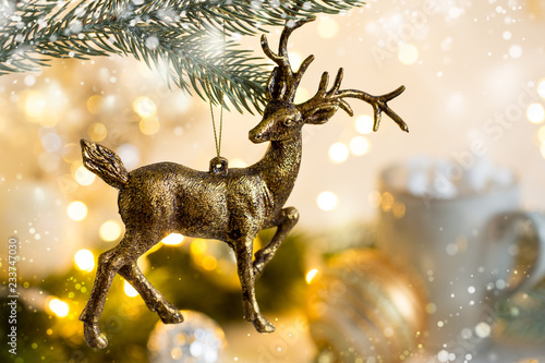 Christmas background with festive decoration © valya82