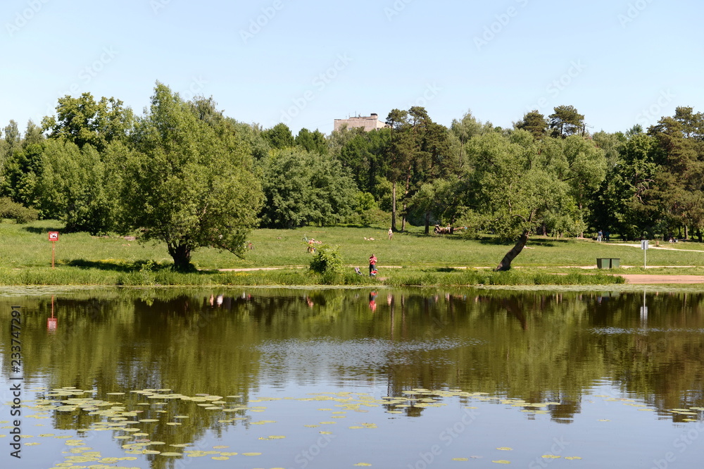 Upper Kuzminsky pond in the natural-historical park Upper Kuzminsky pond in the natural-historical park