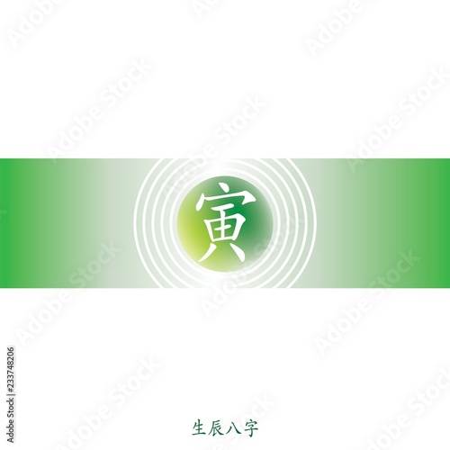 Four Pillars of Destiny. Chinese feng shui horoscope letters. Earthly Branches.