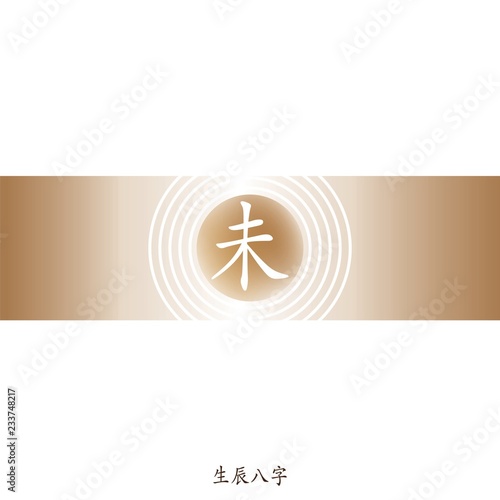 Four Pillars of Destiny. Chinese feng shui horoscope letters. Earthly Branches.
