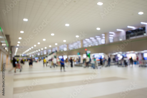 blur of people at airport.