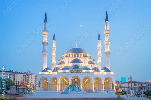 Melike Hatun Mosque, near Genclik Park in Ankara, Turkey photo
