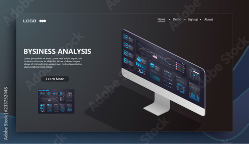 Modern flat design isometric concept of Seo analytics team for website and mobile website. Landing page template. Easy to edit and customize. Vector illustration