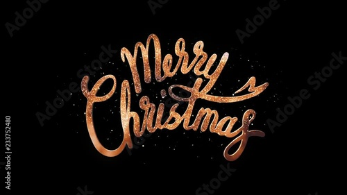 Merry Christmas Gold + Alpha Channel