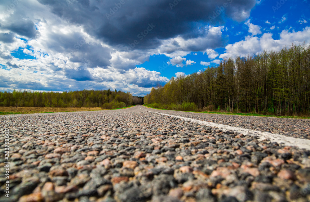 road, nature, spring