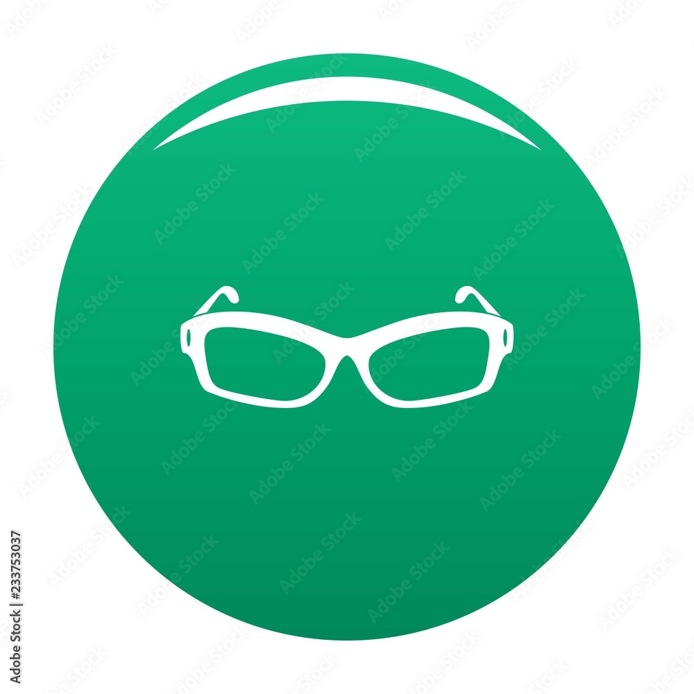 Eyeglasses icon. Simple illustration of eyeglasses vector icon for any design green Eyeglasses icon. Simple illustration of eyeglasses vector icon for any design green