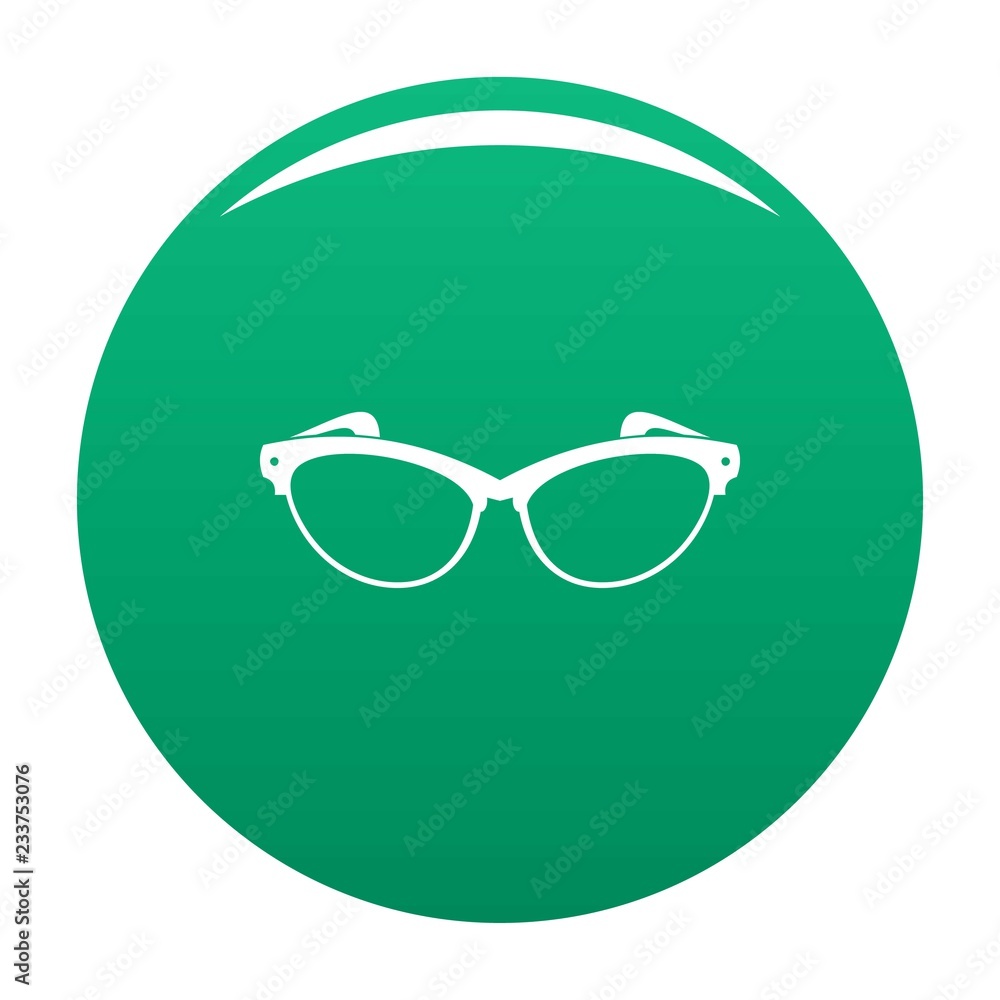 Optical lens icon. Simple illustration of optical lens vector icon for any design green Optical lens icon. Simple illustration of optical lens vector icon for any design green