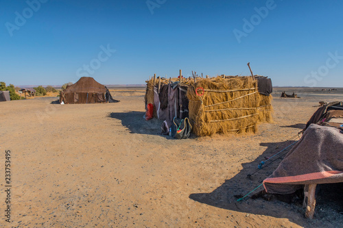 Berber nomads camp in Sahara desert, Morocco