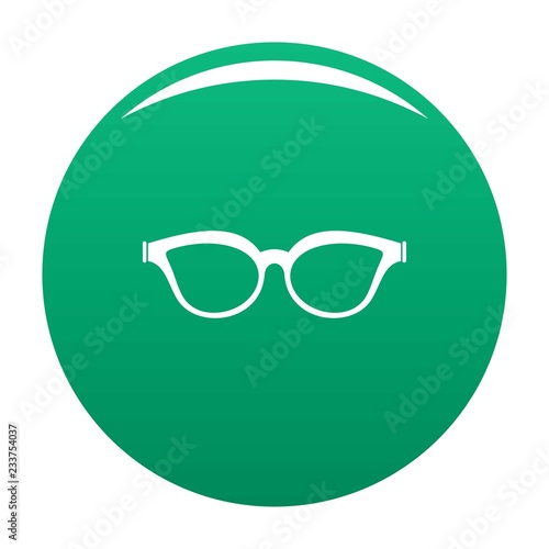 Myopic spectacles icon. Simple illustration of myopic spectacles vector icon for any design green