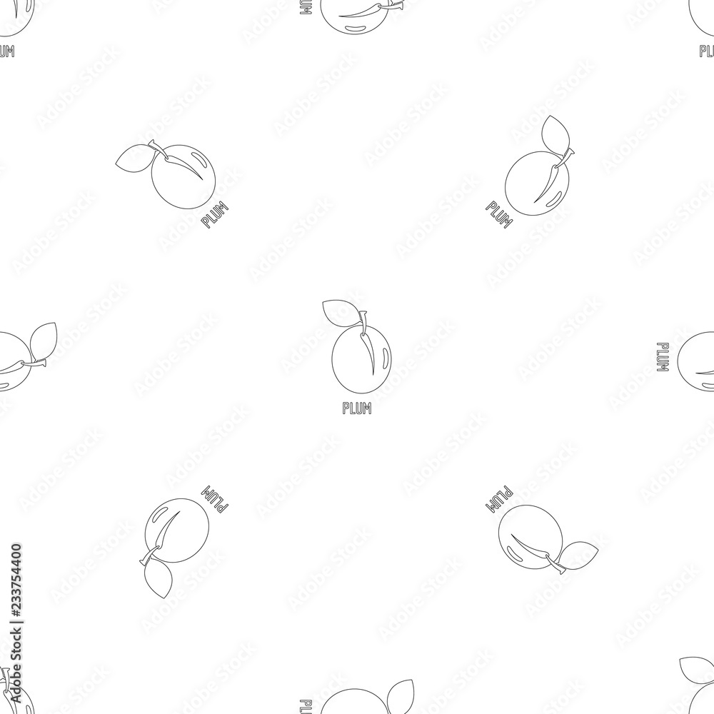 Plum pattern seamless vector repeat geometric for any web design Plum pattern seamless vector repeat geometric for any web design