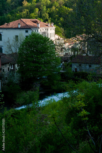 The ancient village of Polcenigo, one of the most beautiful villages in Italy in the Province of Pordenone. Italy