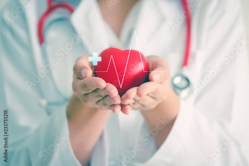 Slika na platnu Medical heart cardiology concept