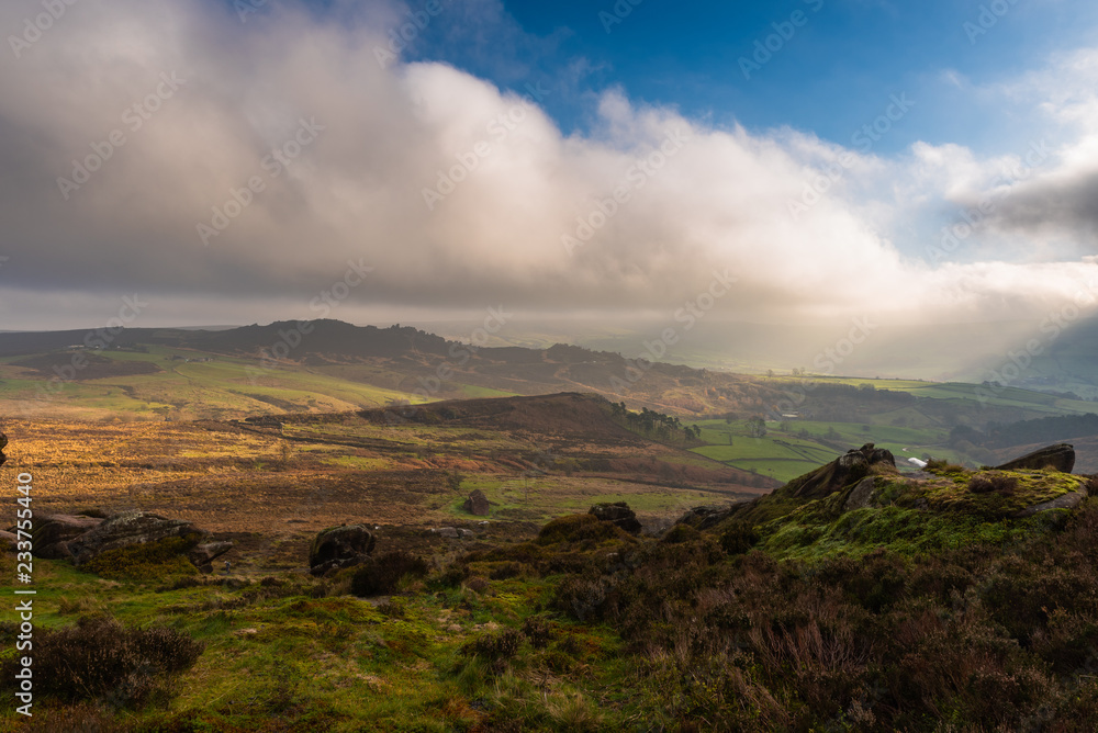 View from The Roaches to Ramshaw Rocks, Staffordshire in the Peak District National Park