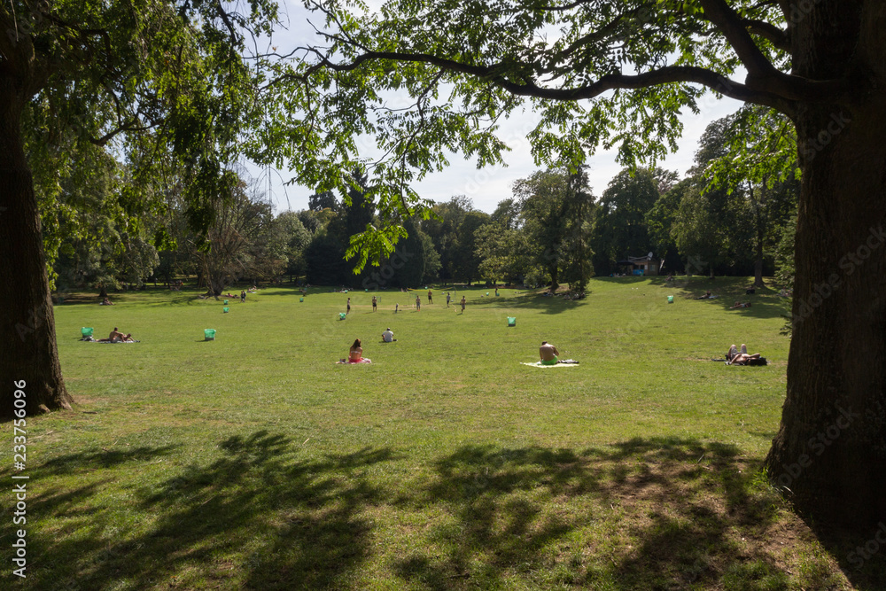 View of Kinnekswiss Park in Luxembourg city View of Kinnekswiss Park in Luxembourg city