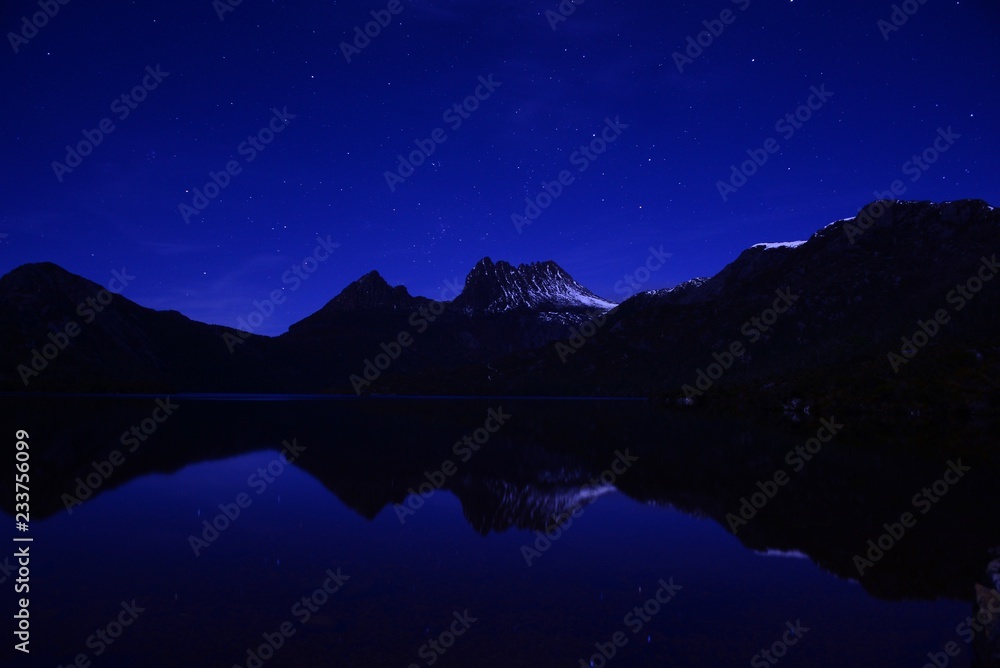 Night view of Cradle mountain, Tasmania, Australia