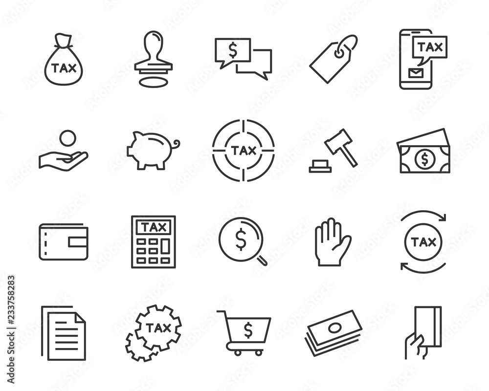 set of money line icons, such as currency, finance, digital, percent set of money line icons, such as currency, finance, digital, percent