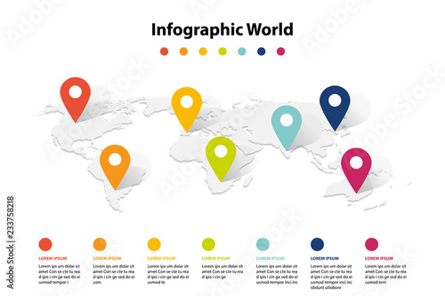 world map element  infographic , infochart business information icon