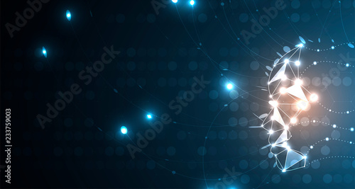 Conceptual technology illustration of artificial intelligence