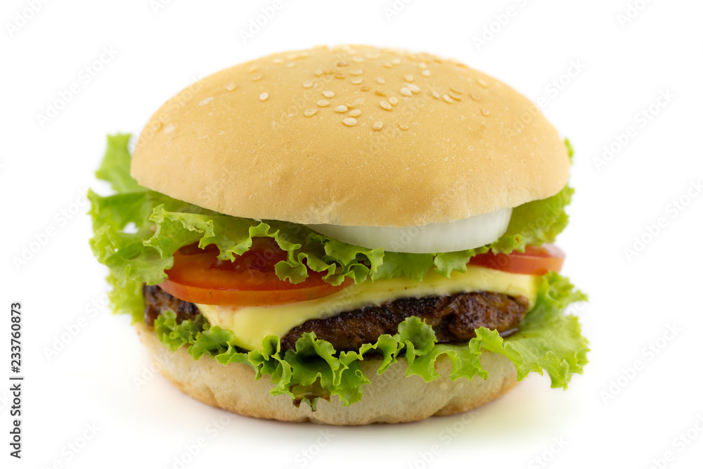hamburgers isolated on white background. hamburgers isolated on white background.