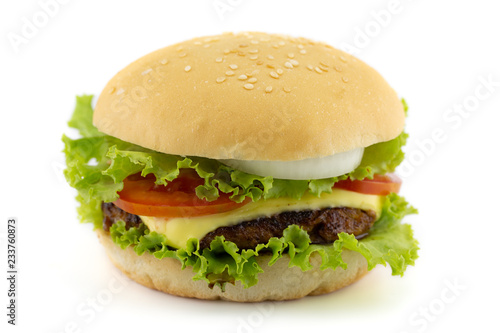 hamburgers isolated on white background.