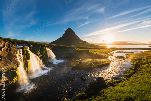 Kirkjufell in the morning,Summer,Iceland. © Theerayoot