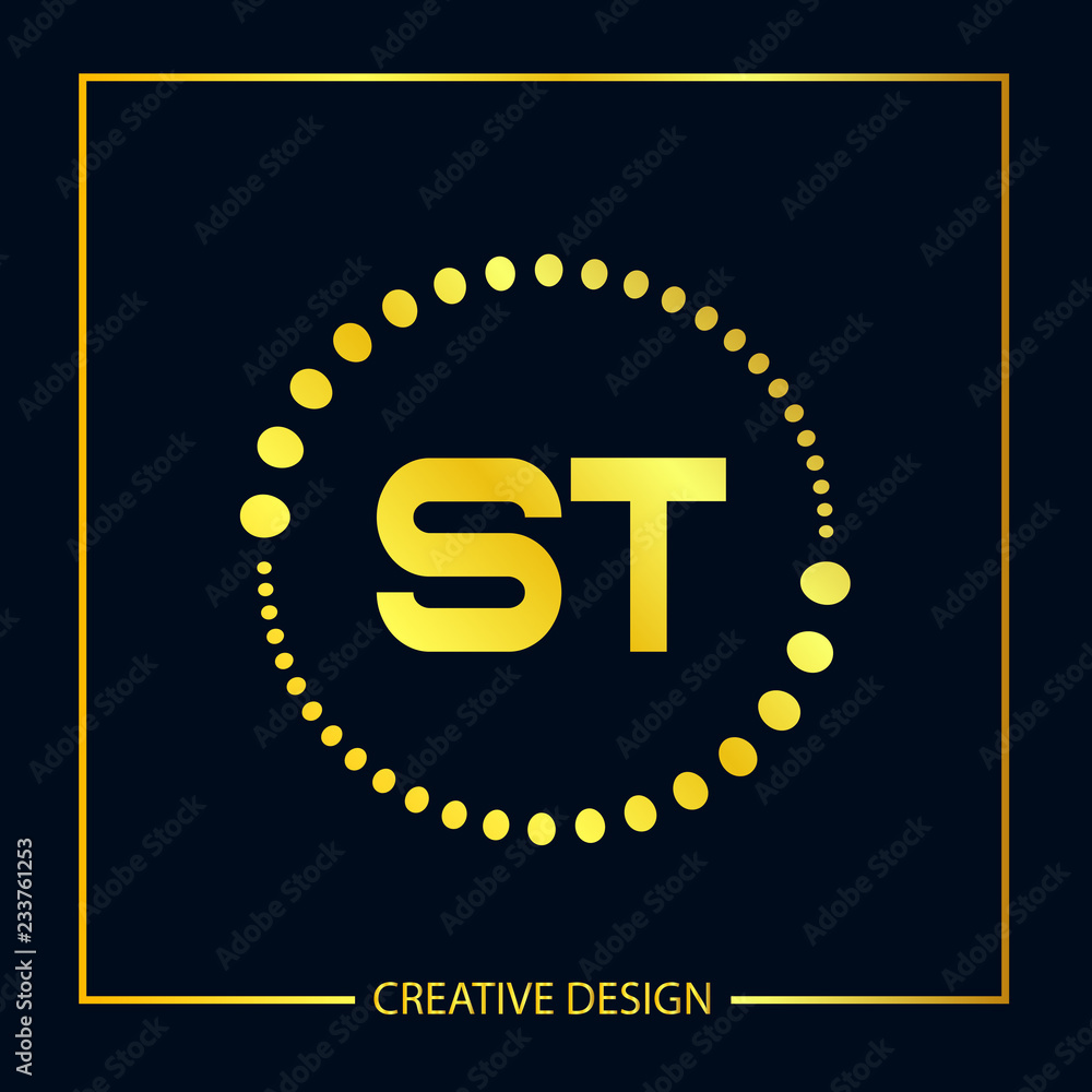 Obraz premium Initial letter ST Logo Template Vector Design