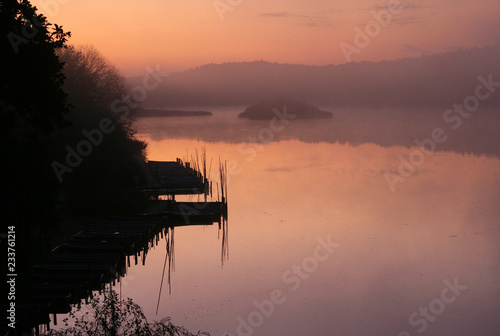 Löcknitzer See, Morgenstimmung mit Nebel photo