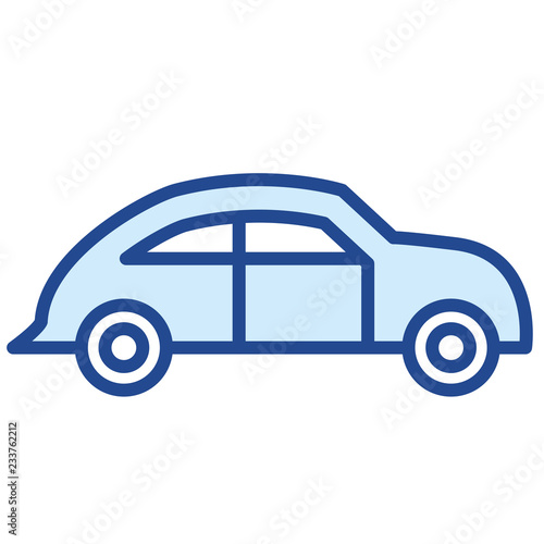 Auto Oldtimer Vector Icon Illustration