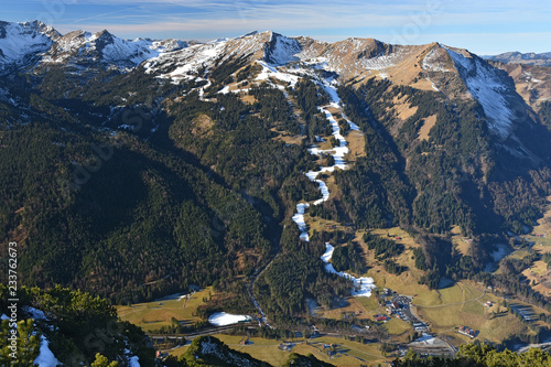 Wallpaper Mural Artificially snow-covered slopes in winter with little snow near Oberstdorf, Allgaeu Alps, Germany. Torontodigital.ca