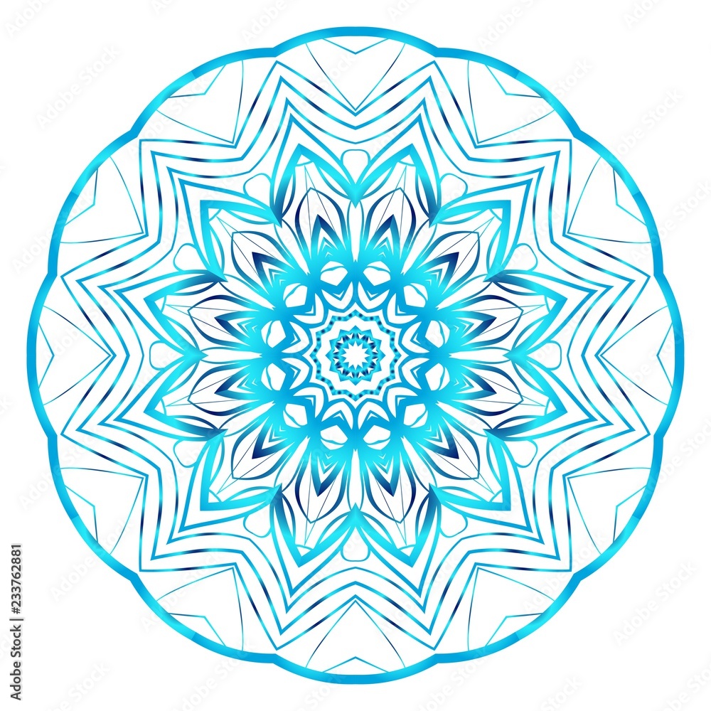 Modern Decorative floral color mandala. Super vector round Shapes. Vector illustration.