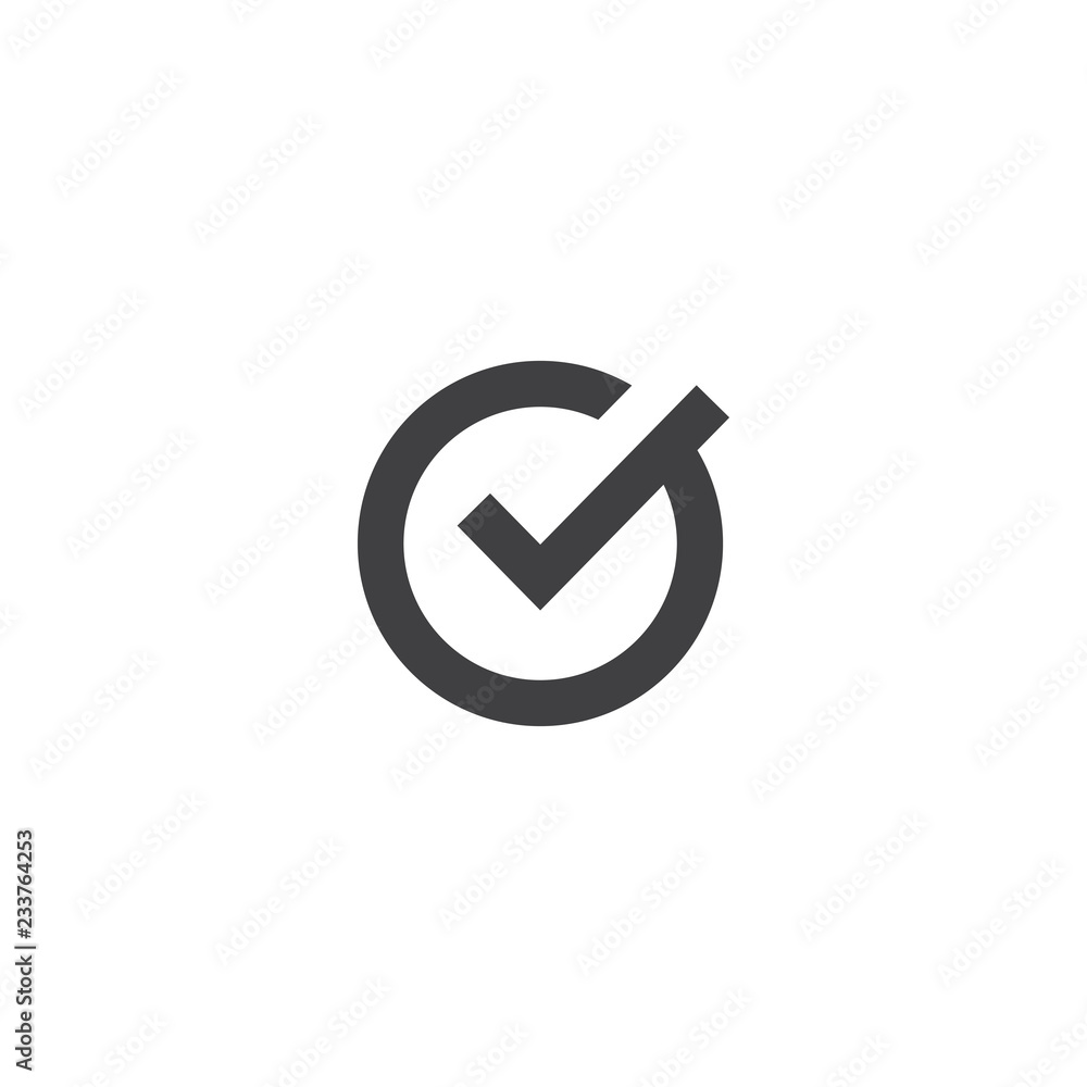 Black line check mark icon Black line check mark icon