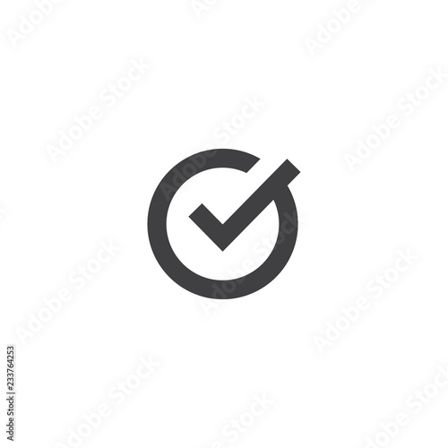 Free Download Black line check mark icon - GFXLoad