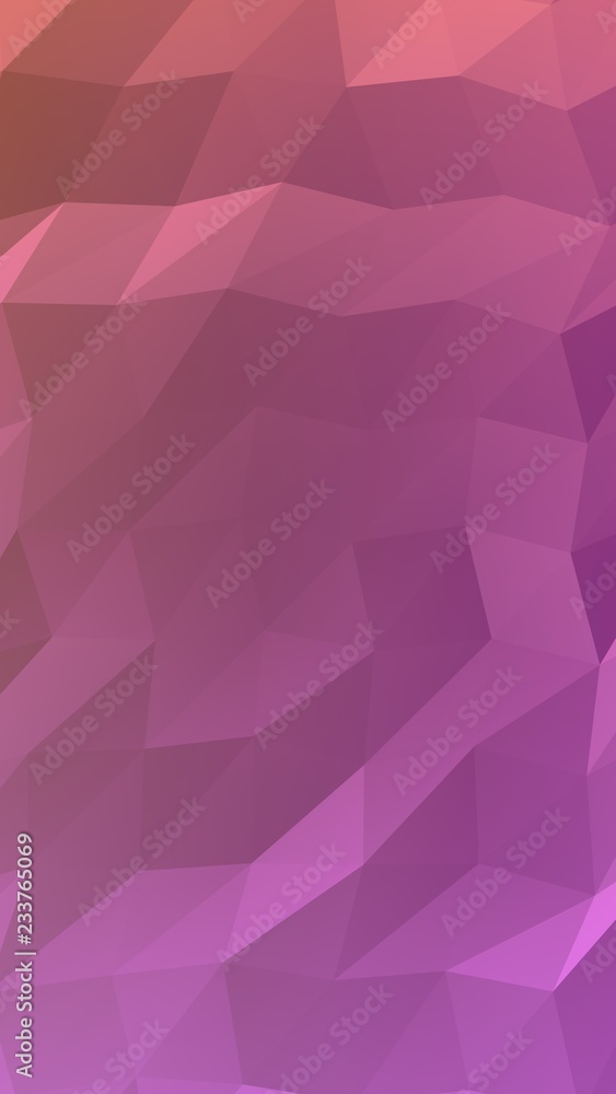 Abstract triangle geometrical pink background. Geometric origami style with gradient. 3D illustration