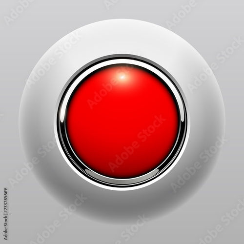 Free Download Push button red, 3D shiny vector background. - GFXLoad
