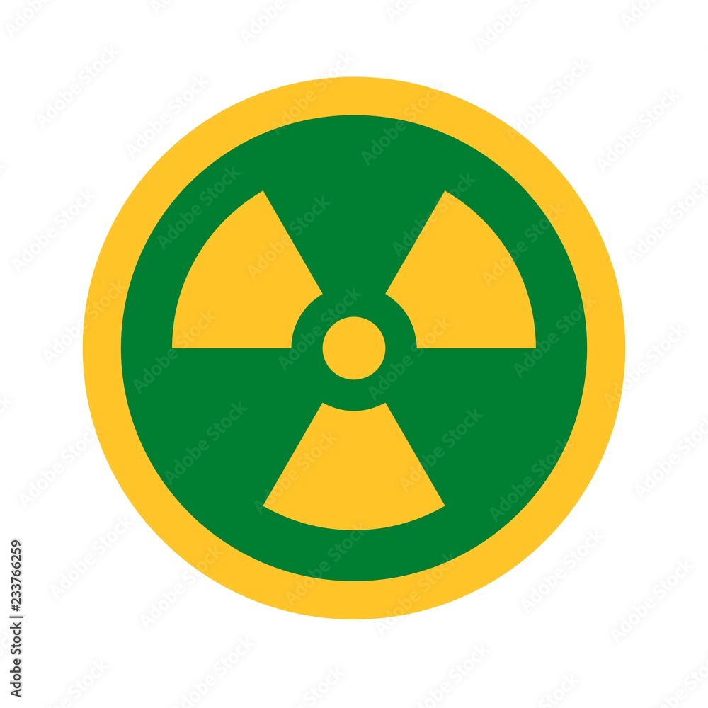 Illustration of Radioactive contamination symbol. Illustration of Radioactive contamination symbol.