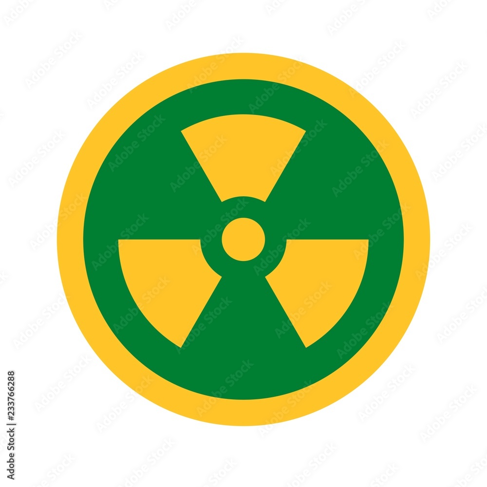 Illustration of Radioactive contamination symbol. Illustration of Radioactive contamination symbol.