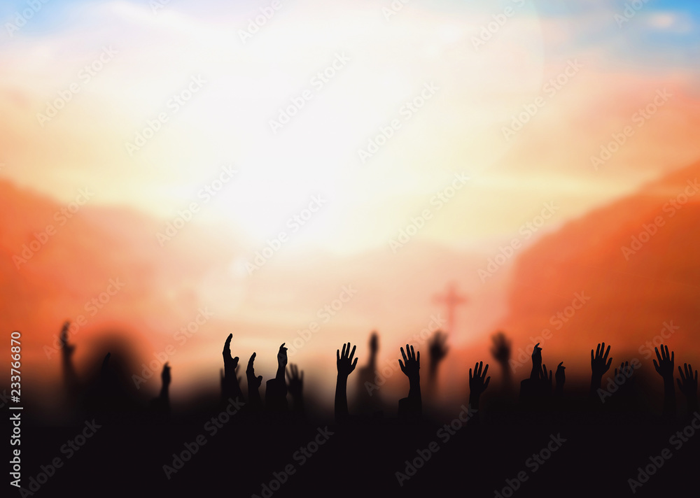 Worship concept: worship and praise God