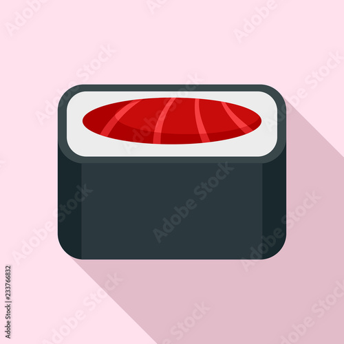 Maguro sushi roll icon. Flat illustration of maguro sushi roll vector icon for web design