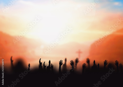 Worship concept: worship and praise God